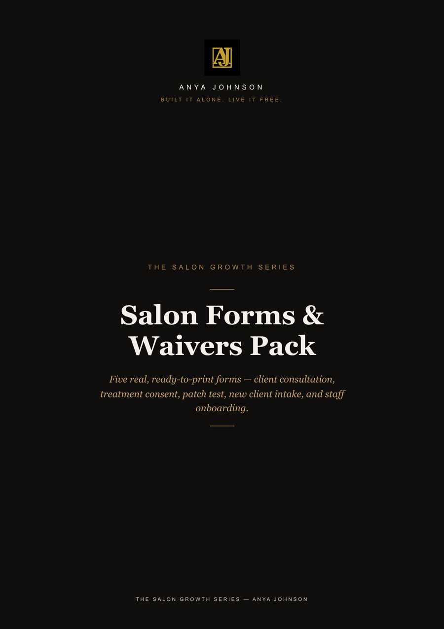 Salon Forms and Waivers Pack — The Salon Growth Series