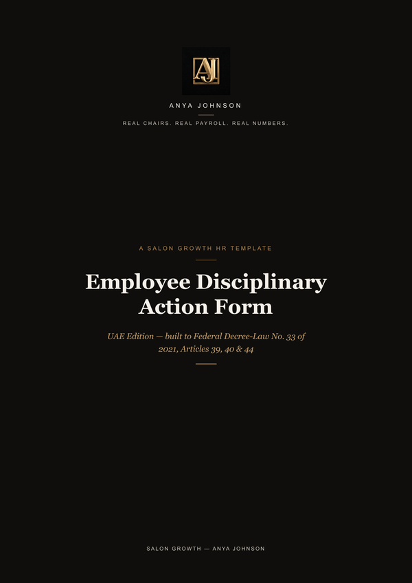 Employee Disciplinary Action Form — UAE Edition
