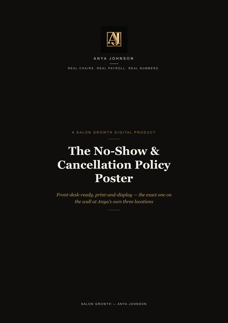 The No-Show & Cancellation Policy Poster