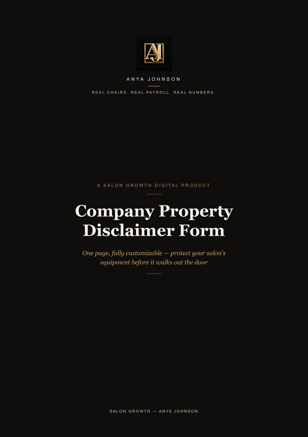 Company Property Disclaimer Form